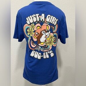 BUC-EES Just a Girl Who Loves Buc-ee’s Retro Graphic Shirt EUC